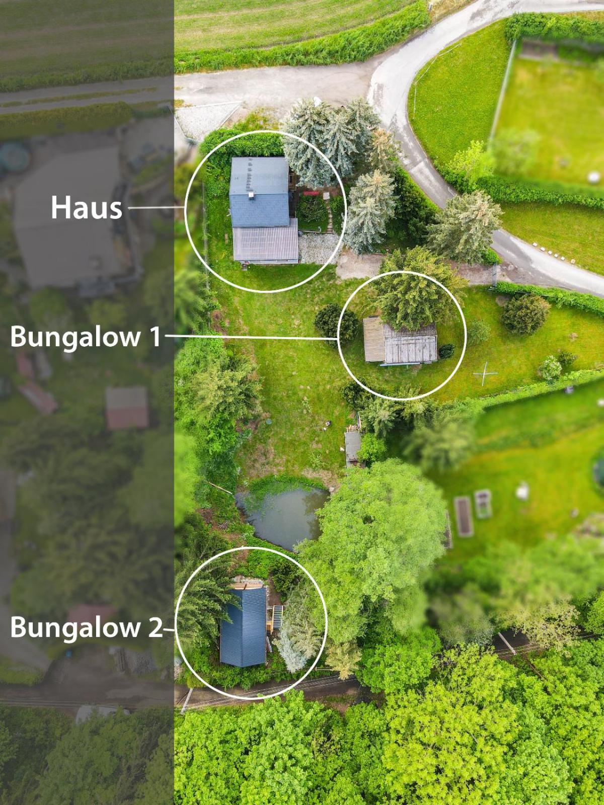 Waldfrieden Bungalow Garnsdorf エクステリア 写真